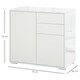 image 7 of HOMCOM Side Cabinet with 2 Door Cabinet and 2 Drawer for Home Office, White