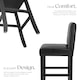 image 3 of Bar Stools with a padded backrest and faux leather cover | Black | black | 41 x 40 x 107 cm | 4