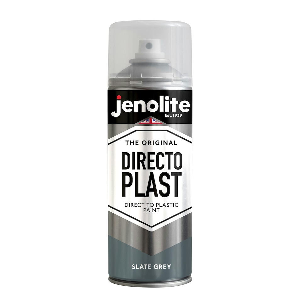 image 1 of Jenolite Directoplast Multi-Surface Paint - Slate Grey Gloss - 400ml Spray Can - 2-Pack