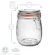image 3 of Argon Tableware Glass Storage Jars - 750ml - Orange Seal - Pack of 3