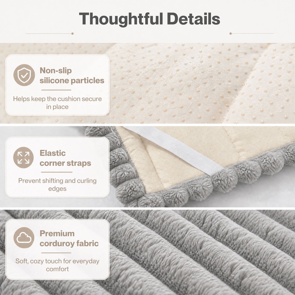 image 1 of Marlow Sofa Cover Corduroy Non Slip Machine Washable