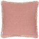 image 3 of Yard Bertie Cotton Velvet Cushion | Pink | Rosewood | 45 x 45cm | 1