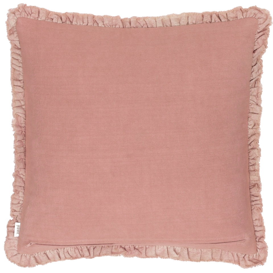 image 1 of Yard Bertie Cotton Velvet Cushion | Pink | Rosewood | 45 x 45cm | 1