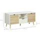 image 7 of HOMCOM TV Cabinet Entertainment Centre w/ Storage Cabinet and Drawer, Natural