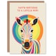 image 1 of Lovely Mimi Rainbow Stripes Colourful Non Binary Birthday Card