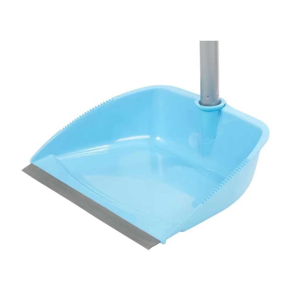 image 1 of Long Handled Dustpan & Soft Brush Set - 4 Colours | Blue | 1