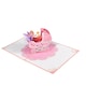 image 4 of Pink Baby Girl Carriage and Fairy 3D Pop Up Baby Shower Greeting Card