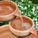 image 4 of Primrose Terracotta Jug & Bowl Cascade Solar Water Feature with LED Lights 55cm