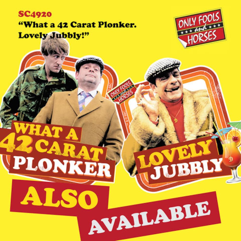 image 1 of What a 42-Carat Plonker and Lovely Jubbly Only Fools and Horses Wall Art Cardboard Cutouts 55cm - Pack of 2