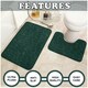image 7 of VELVETIO 2Pc Pebble Bath Mat Set Memory Foam Bathroom Toilet Rugs Blue | Royal Blue