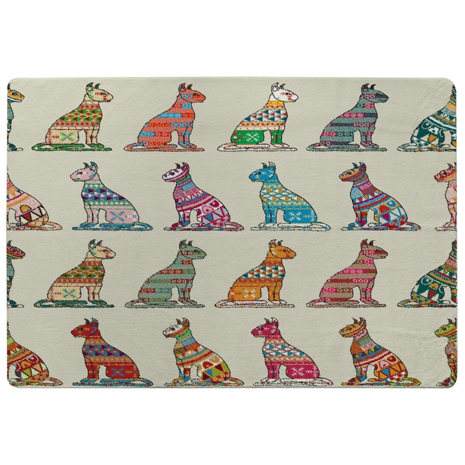 image 1 of Egyptian Cats (Rug) Multi | Medium: 80x150cm