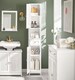 image 4 of SoBuy FRG236-W,Tall Bathroom Storage Cabinet Freestanding Unit with 2 Doors