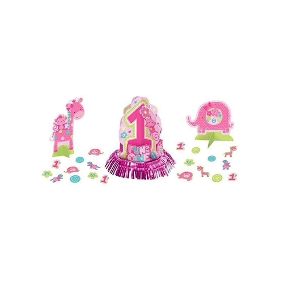 Amscan One Wild 1st Birthday Decorating Kit - Pink - One Size