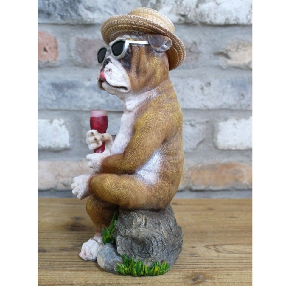 image 1 of Gifts Direct 2 U Holiday Bulldog Ornament | Brown