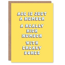 High Number Creaky Bones Old Age Joke Woman Her Birthday Card