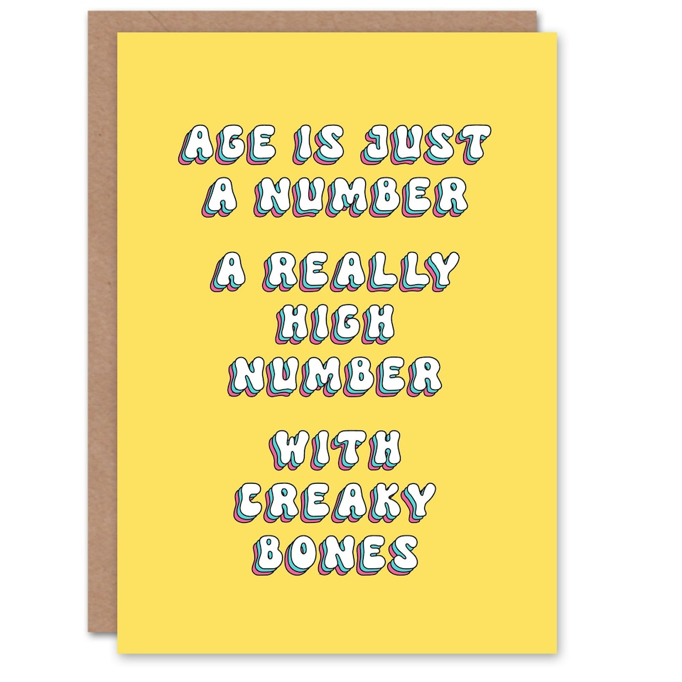 image 1 of High Number Creaky Bones Old Age Joke Woman Her Birthday Card