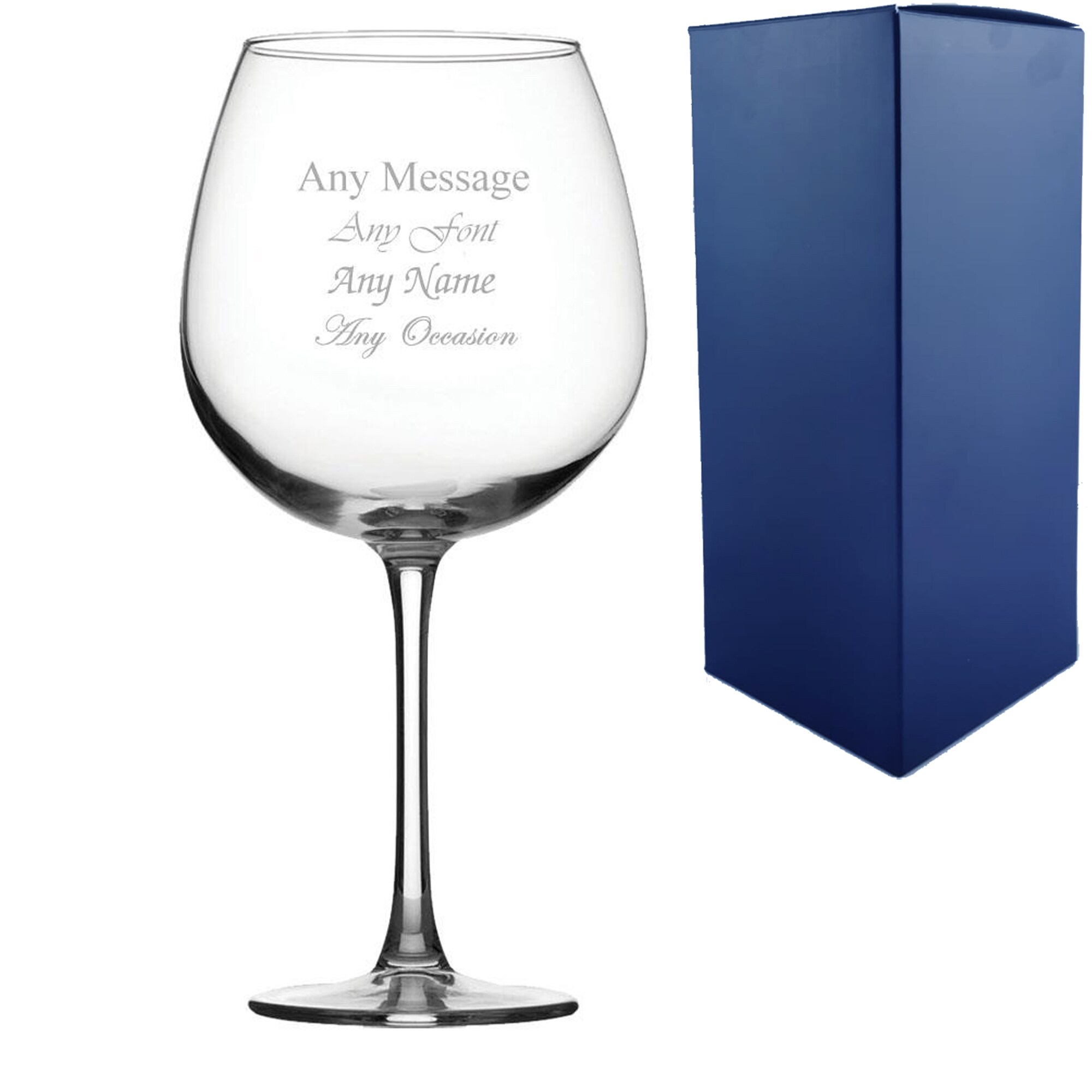 Uniqueful Personalised Enoteca Large Gin Glass 26.5oz Birthday Gift for Friend in Clear