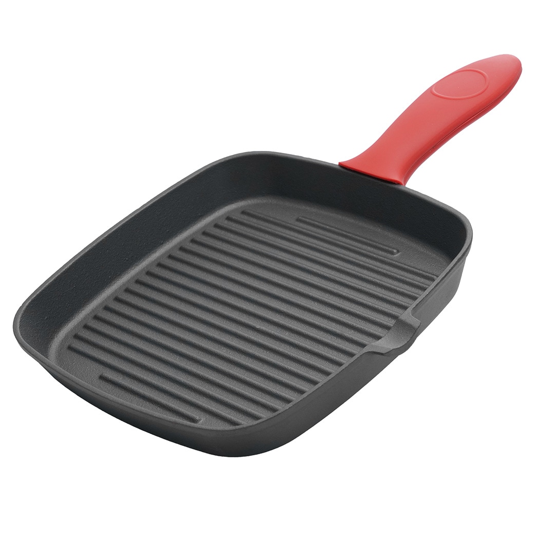 Toque Cast Iron Griddle Grill Pan Square Skillet BBQ Non Stick Frying Cookware
