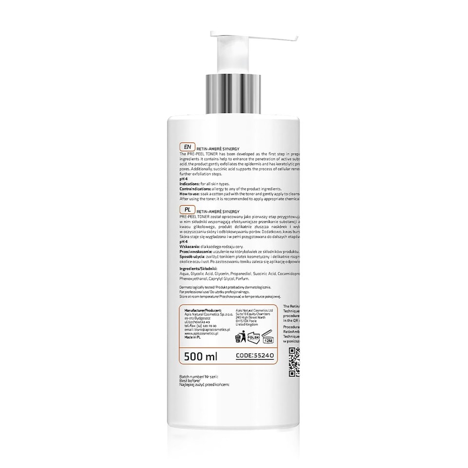 image 1 of Apis Professional Retin Ambre Synergy Pre-Peel Toner 500ml