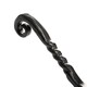 image 3 of Hammer & Tongs Twisted Scroll Hat & Coat Hook - W40mm x H125mm - Black