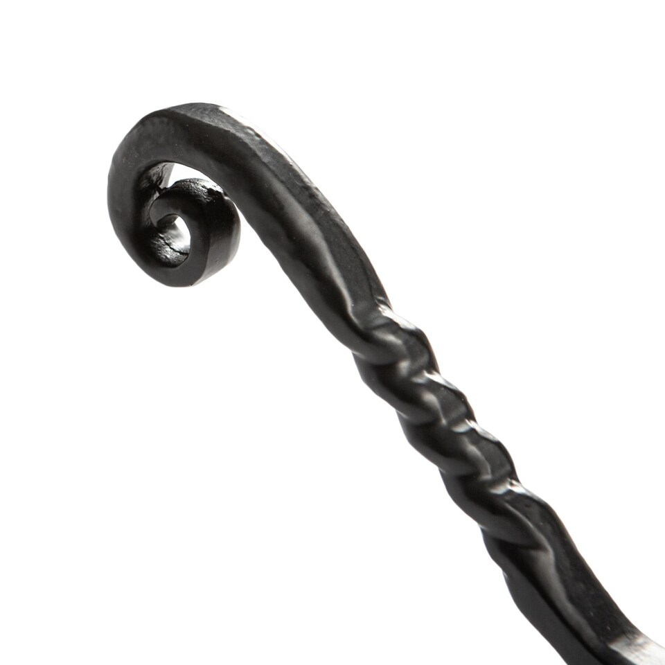 image 1 of Hammer & Tongs Twisted Scroll Hat & Coat Hook - W40mm x H125mm - Black