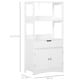 image 7 of kleankin Bathroom Floor Storage Cabinet Kitchen Sideboard Standing Unit W/ Doors