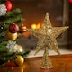 image 3 of Living and Home Wrought Iron Christmas Tree Topper Star Ornament  - 25*35cm