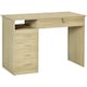 image 1 of HOMCOM Computer Desk Writing Desk with Five Drawers for Home Office Oak