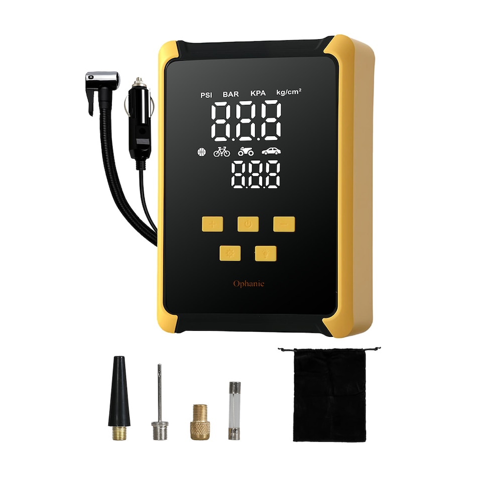 image 1 of 12V 150PSI Portable Air Compressor Dual Display LED Tire Inflator