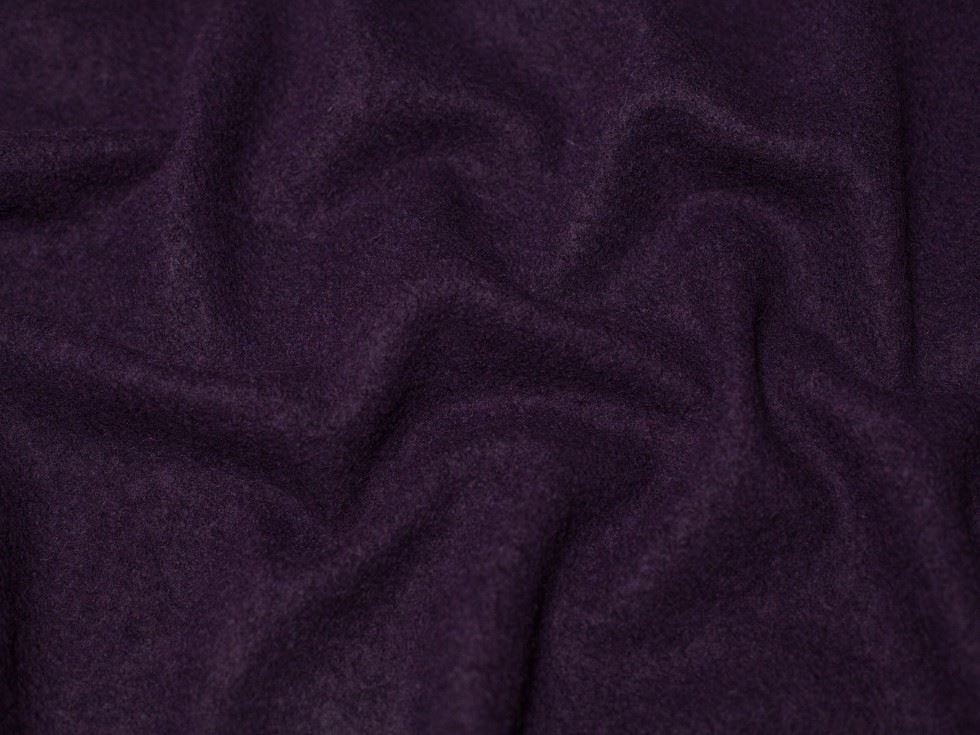 Minerva Core Range Purple 100% Pure Boiled Wool Coating Fabric for Dressmaking, 140cm / 55" Wide - per metre