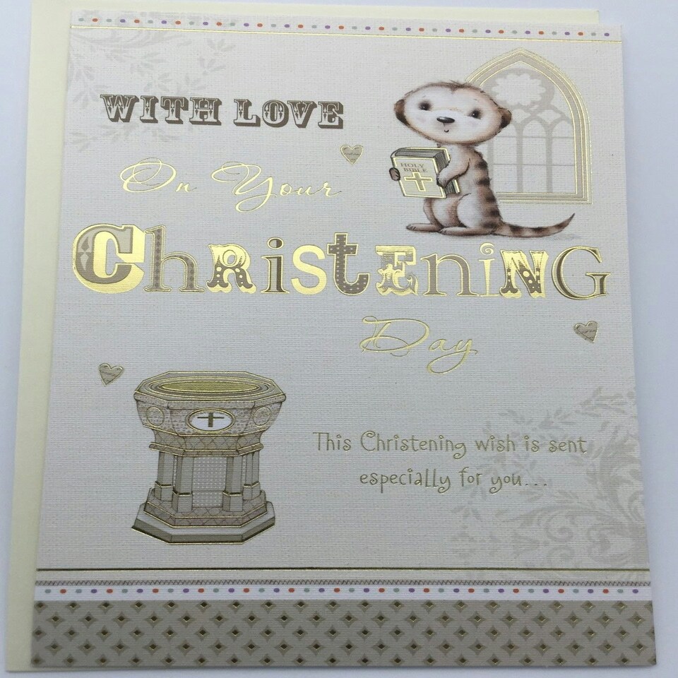 image 1 of With Love On Your Christening Day Christening Card