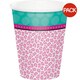 image 1 of Creative Party Paper Cheetah Print Party Cup (Pack of 8) - Pink/Blue/White - One Size