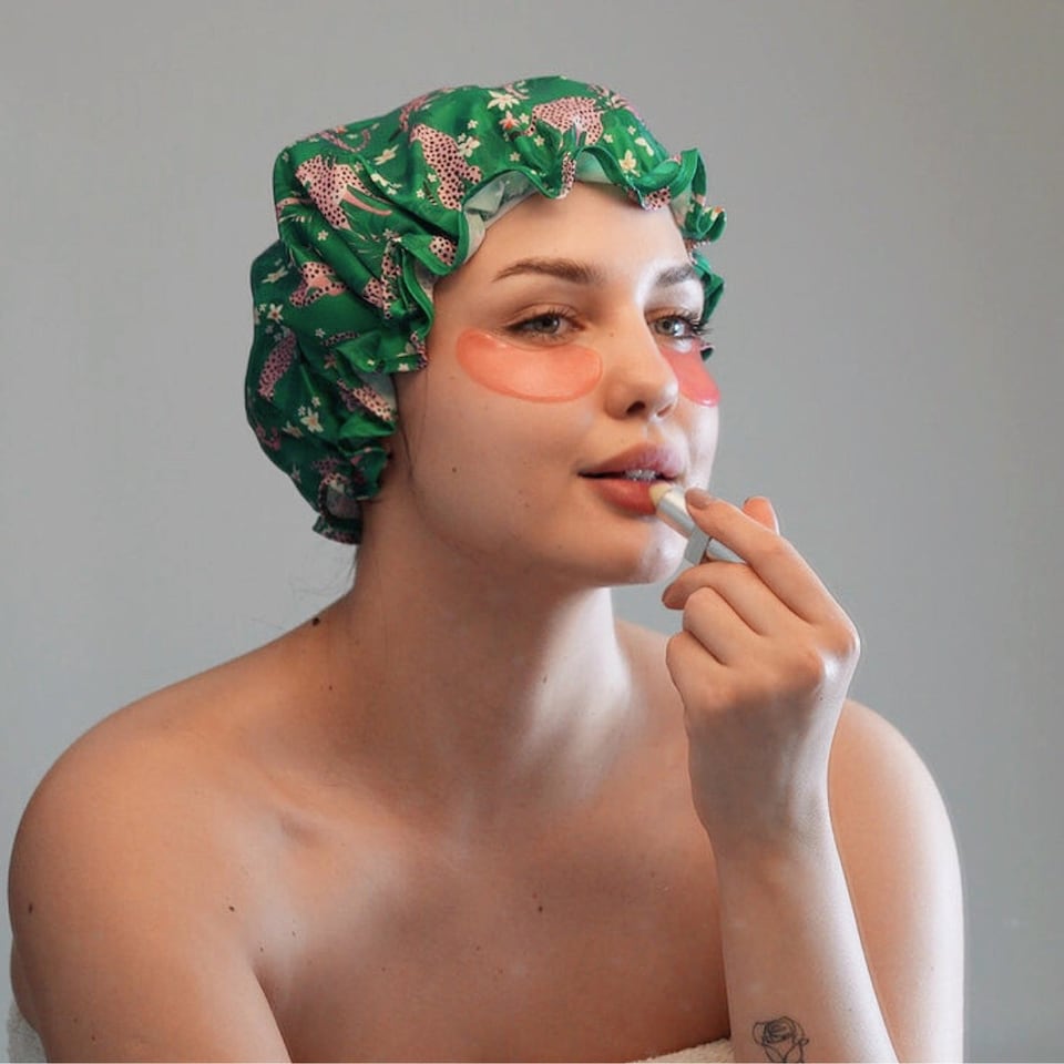 image 1 of SMUG Shower Cap - Cheetah Print