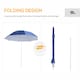 image 4 of Outsunny 2m Beach Umbrella Sun Shelter 2 in 1 Umbrella UV Protection Steel Blue