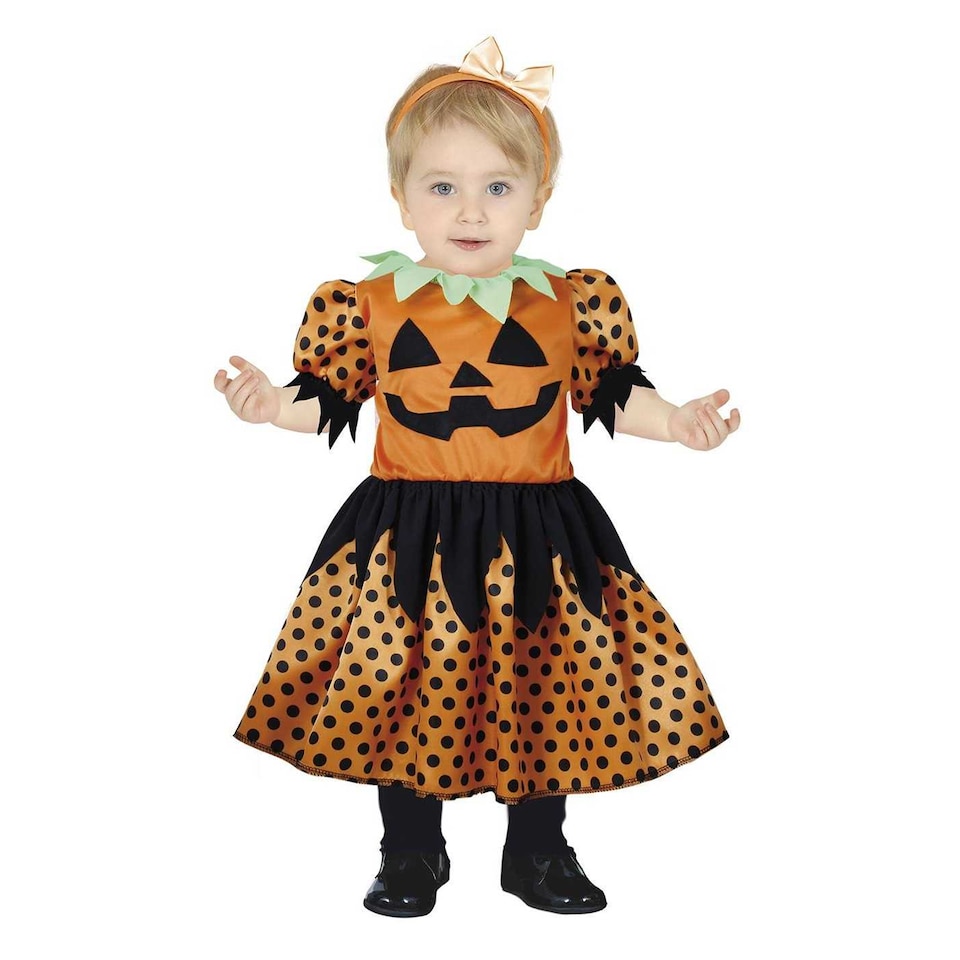 image 1 of Fiestas Guirca Baby Pretty Pumpkin Costume Dress | Orange | Orange/Black | 12-18 mths | 1