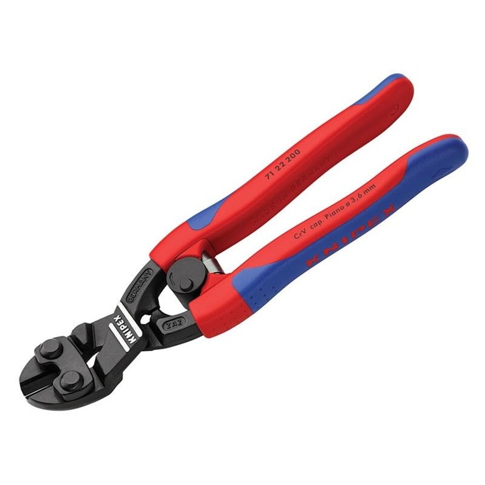 image 1 of Knipex Cobolt Compact Bolt Cutters 20 Head Multi-component Grip 200mm - Multi Colour - One Size