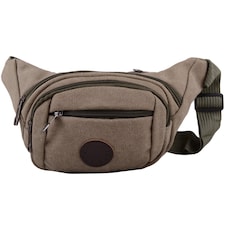 Lorenz Canvas Travel / Holiday Waist Pack / Bum Bag / Money Holder | Green | Green