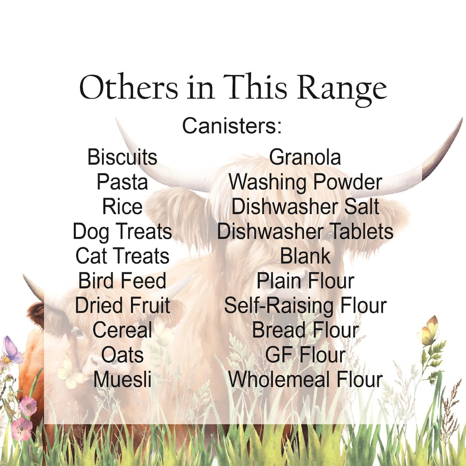 image 1 of Highland Cow & Calf Dishwasher Tablets Storage Tin