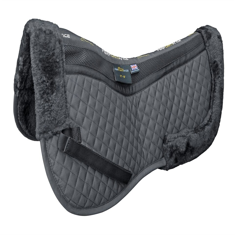 image 1 of Shires Performance Fully Lined Half Pad Black | Size: 15-16.5 Inch
Colour: Black
