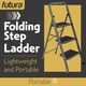 image 2 of Futura 3 Step Ladder Grey, Heavy-Duty Steel Folding Home DIY Step Stool with Wide Non-Slip Steps & Anti Slip Feet 150kg Capacity