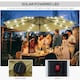 image 3 of Outsunny LED Solar Powered Parasol Umbrella Garden Tilt String Light