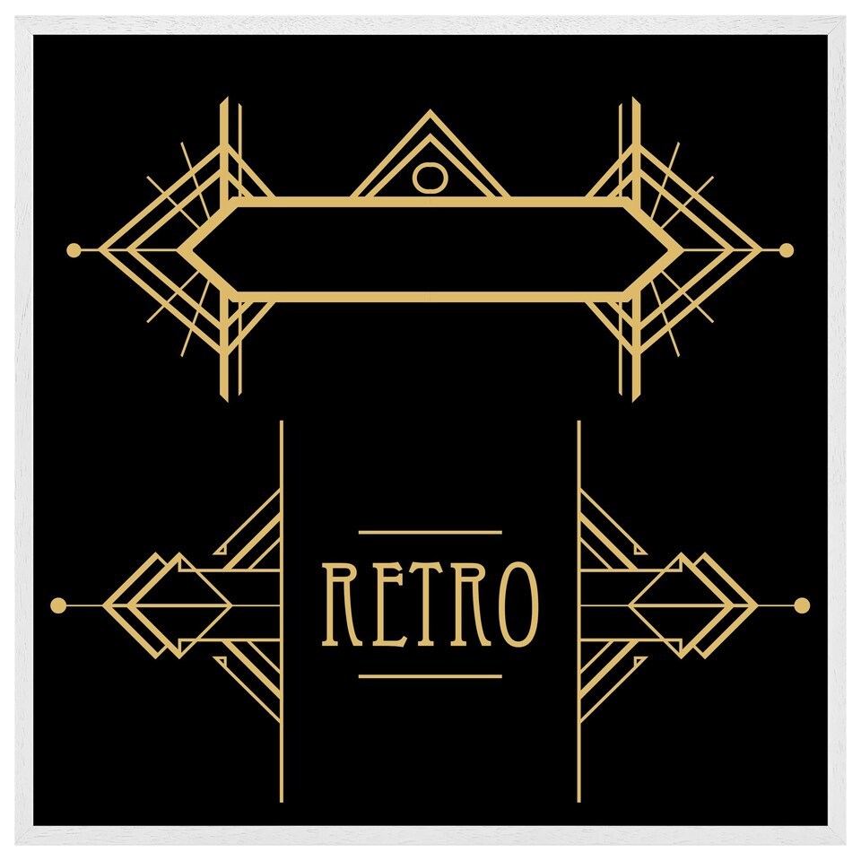 image 1 of Art deco retro (Picture Frame) White | XS