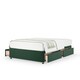 image 1 of Signature Platinum 2000 Pocket Sprung Green Plush Velvet 4 Drawer Divan Set Super King