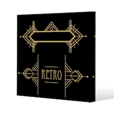 Art Deco Retro (Canvas Print) 90 x 90 x 4cm