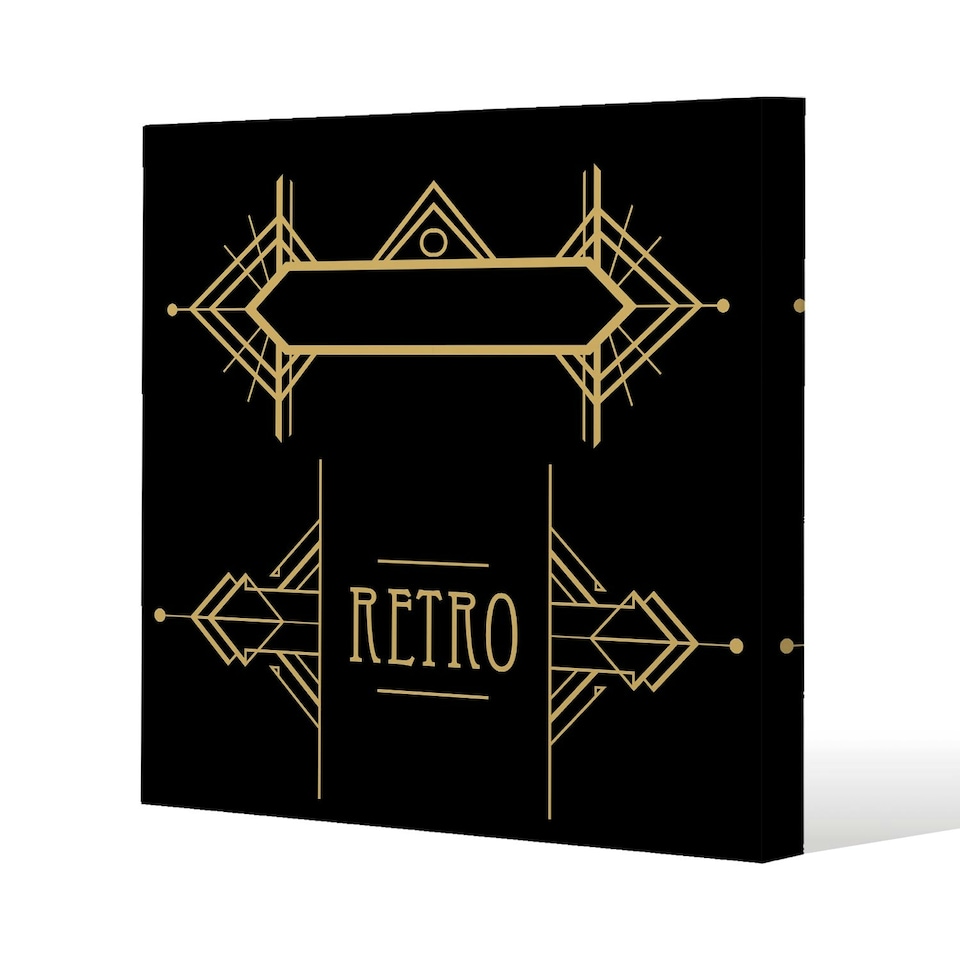 image 1 of Art Deco Retro (Canvas Print) 90 x 90 x 4cm