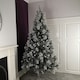 image 1 of 2.1m (7ft) Silver Glitter Tip Fir Festive Christmas Tree in Grey PVC