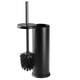 image 4 of Harbour Housewares Round Toilet Brush - Matt Black | Black | Matte Black