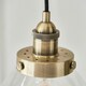 image 4 of Hansen 1 Light Pendant Glass, Antique Brass Plate, E27