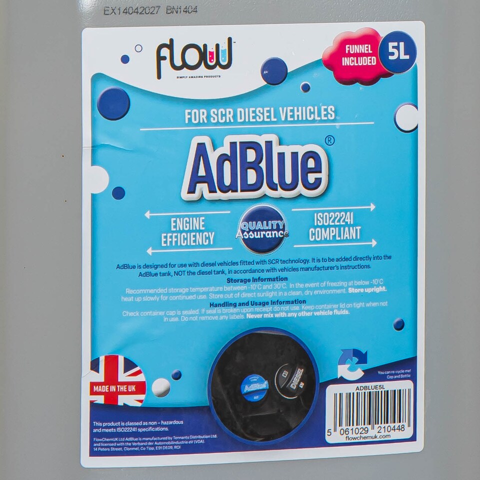 image 1 of 5 Litre AdBlue Fluid with Nozzle For Diesel Car Vehicle Engines