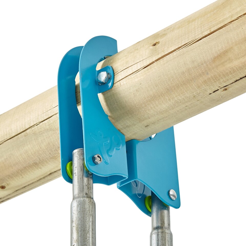 image 1 of TP Knightswood Triple Wooden Swing & 8ft Slide Set